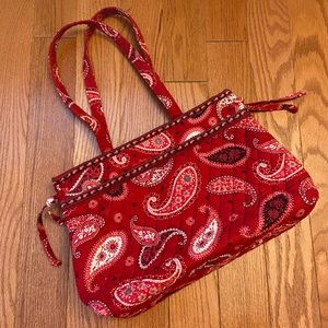 ♥️🚨VINTAGE Vera Bradley Cotten Red & Pink Bag